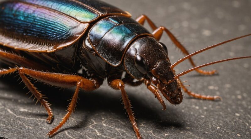 cockroach dark shiny winged insect