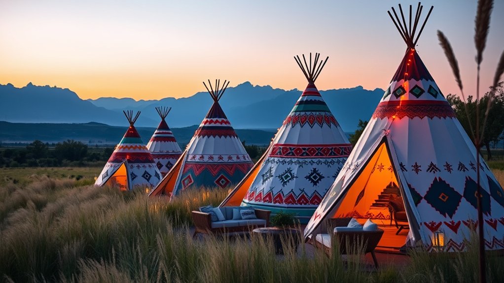 comfortable modern teepee escapes