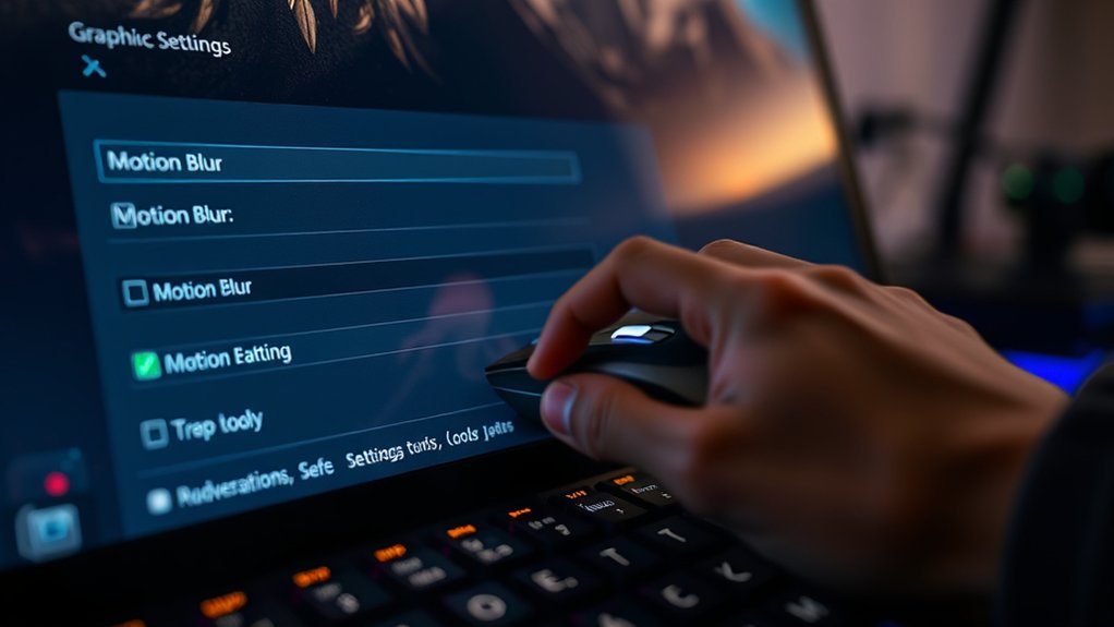 disable motion blur settings
