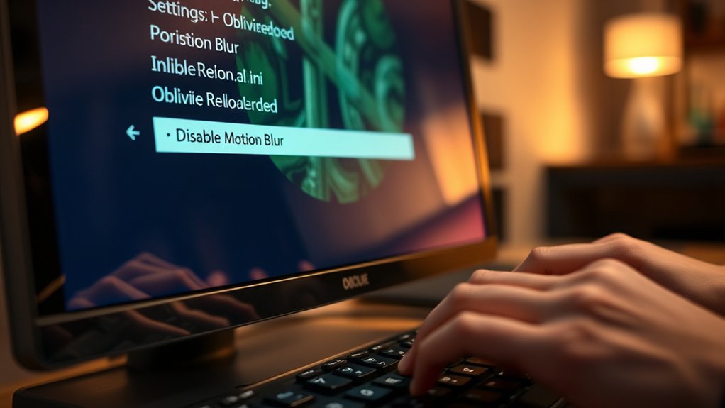 disable motion blur settings