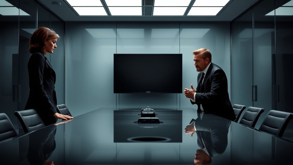 flirting ignites boardroom tension