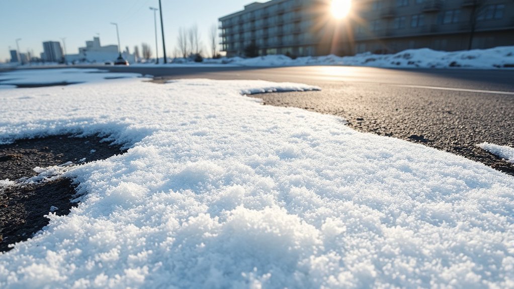 frost depth influenced by surfaces