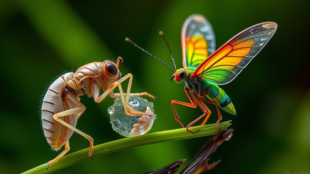 nymph growth through molting