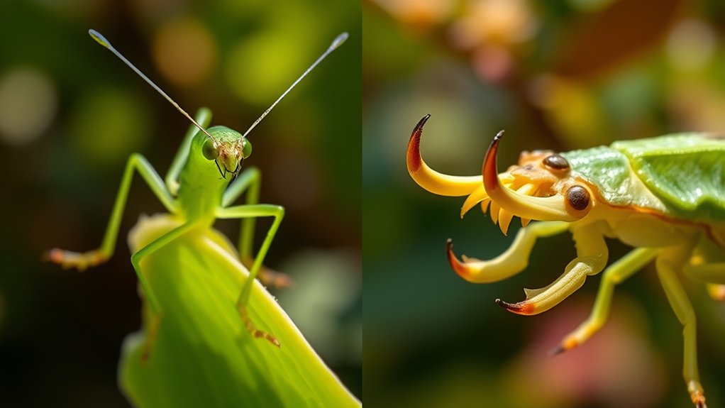 nymphs and adults feeding differences