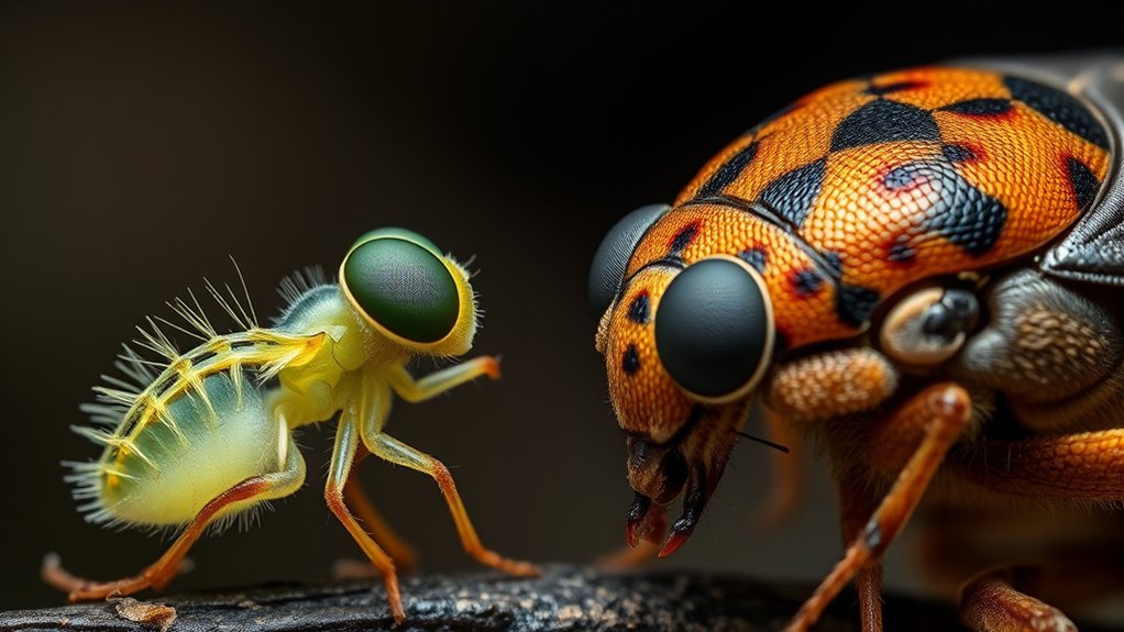 nymphs grow adults mature