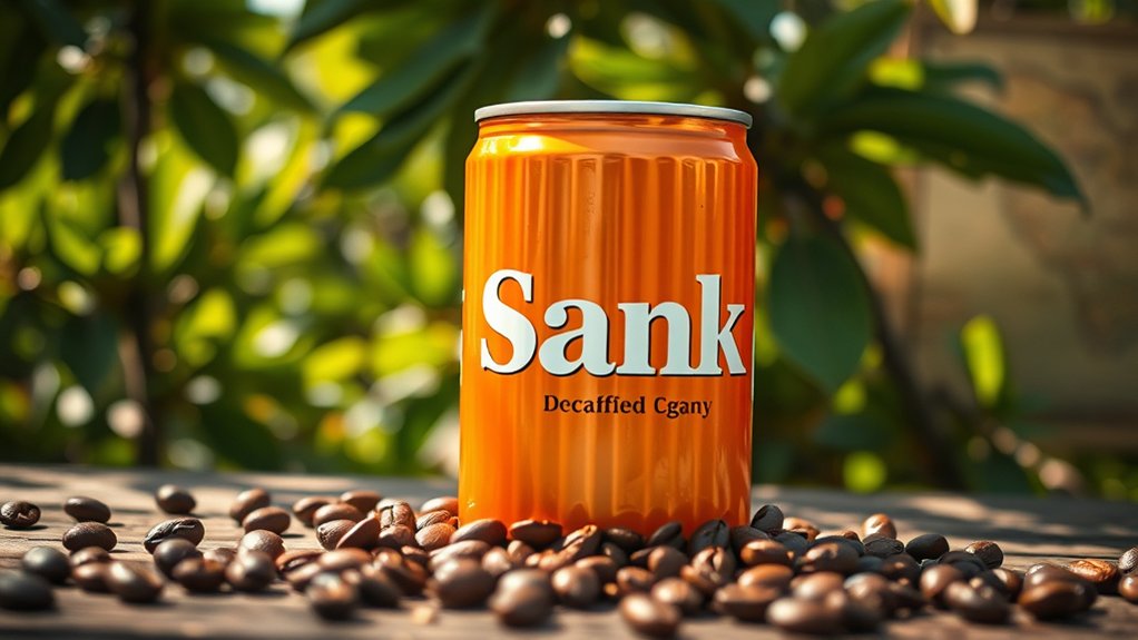 orange branding defines decaf