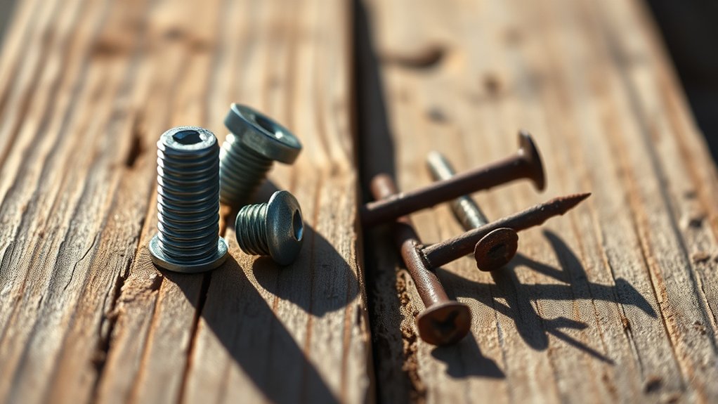 screws outperform nails under tension