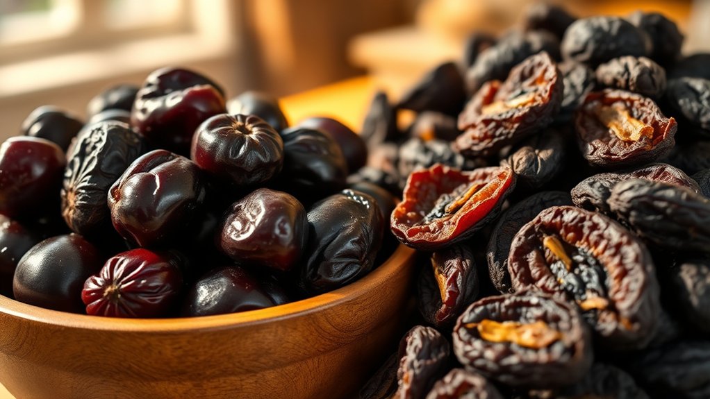 stewed vs dried prunes