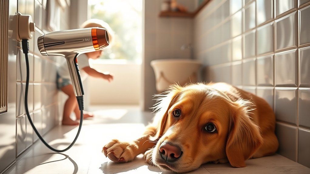 unattended hair dryer hazard