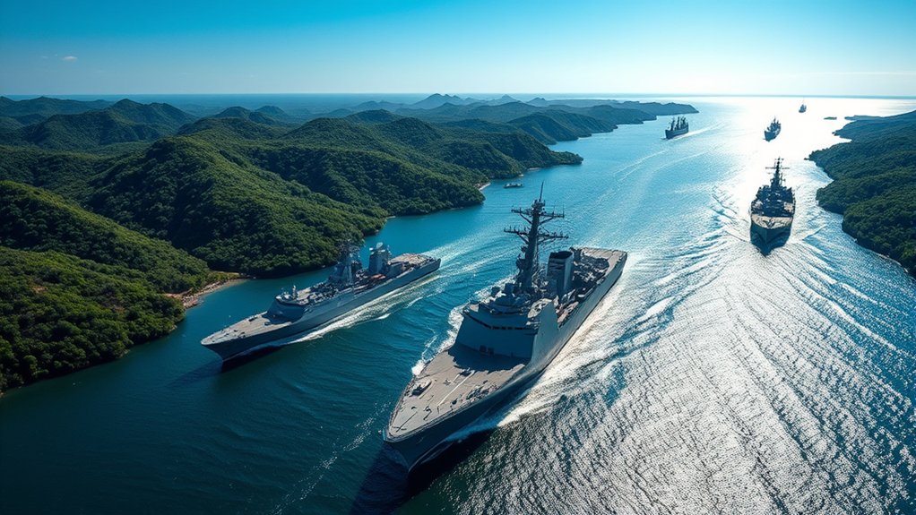 warship transit canal limitations